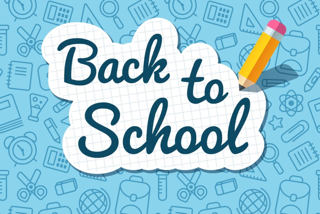 Sign that says back to school